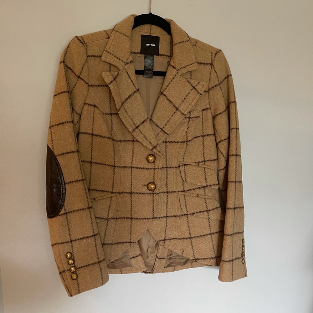 💎RARE💎Smythe Duchess Wool Blazer leather elbows